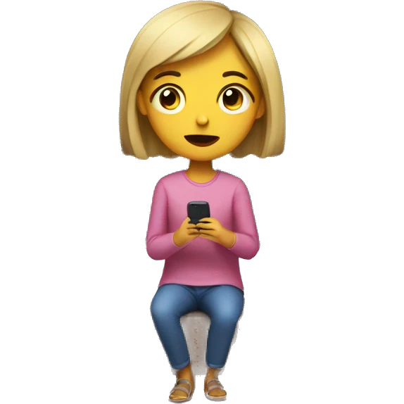 Girl watching tv  emoji