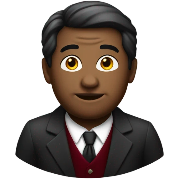 fat banker in dark red velvet suit emoji