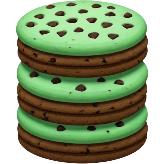 mint chocolate cookie emoji
