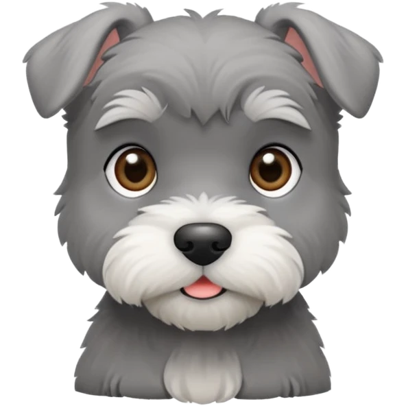 Schauzer mini gris perro mas cute emoji