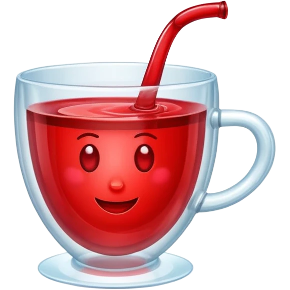 Cherry red on a cup emoji