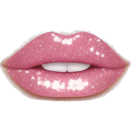 Light pink glitter lipgloss  emoji