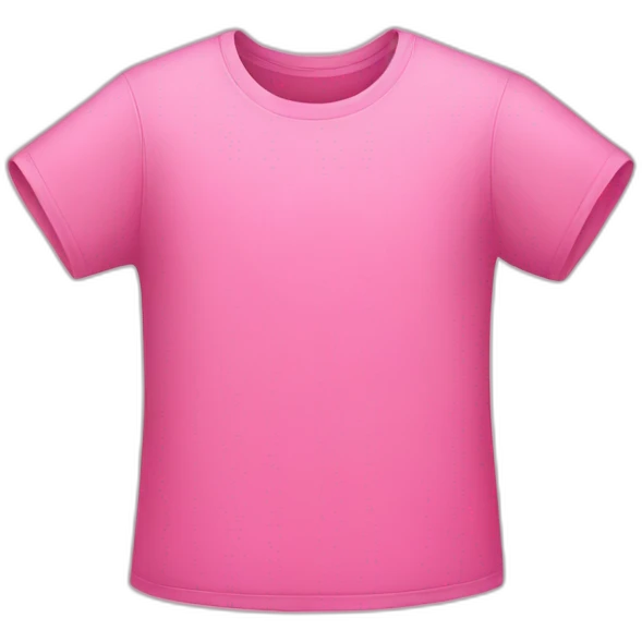 Pink tee shirt emoji