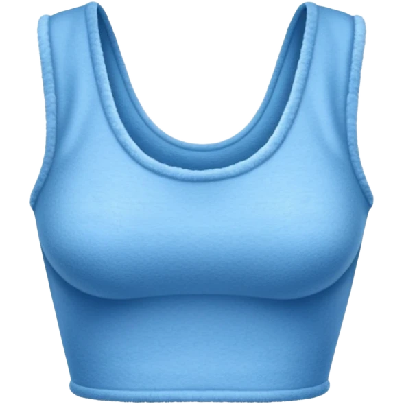 super realistic isolated blue cashmere crop top emoji