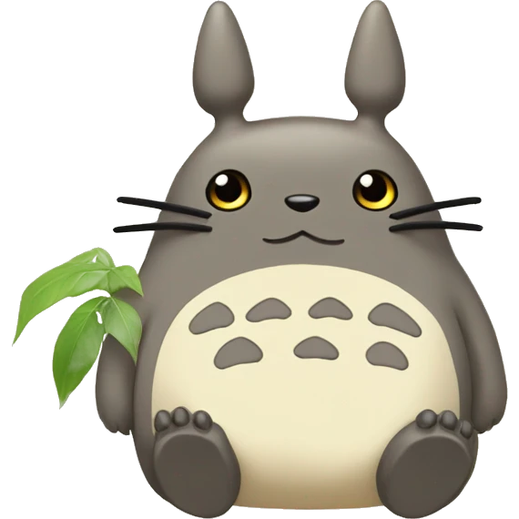 Cute Totoro beige  emoji