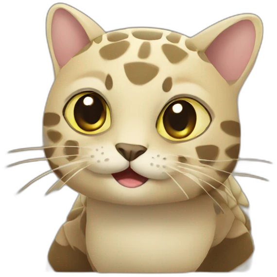 Tortue sur un chat emoji
