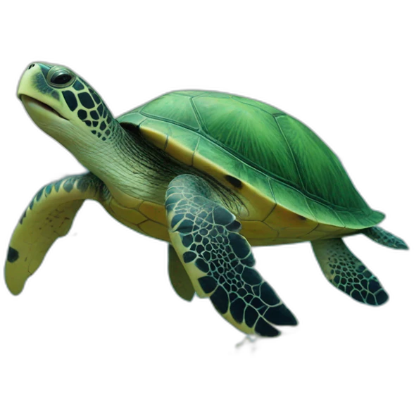a turtle on a whale emoji