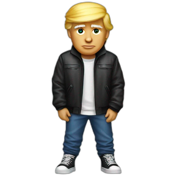 Donald Trump dressed in streetwear fashion emoji