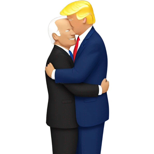 Trump and Biden Hugging emoji