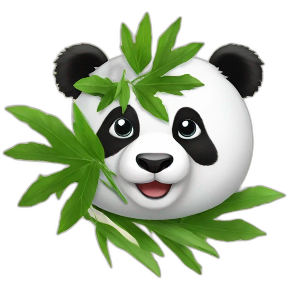 Panda with Hempleaf emoji