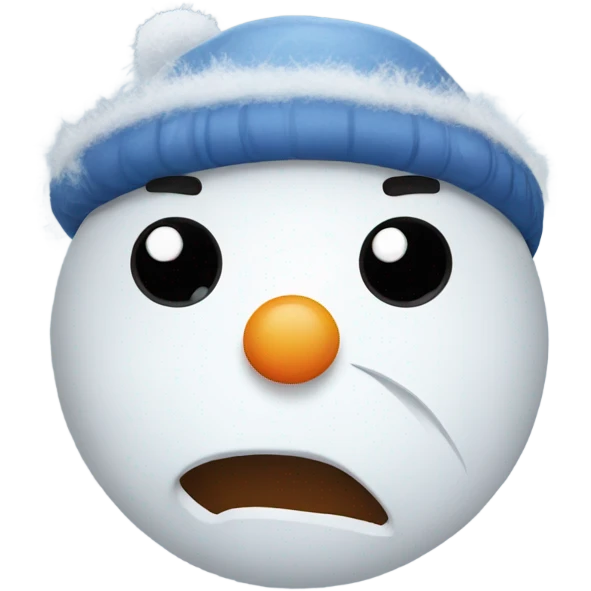 Angry snowman emoji