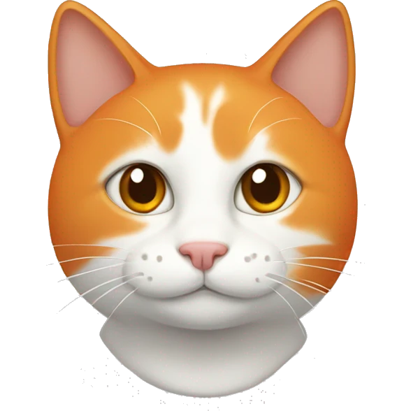 Orange/White cat emoji
