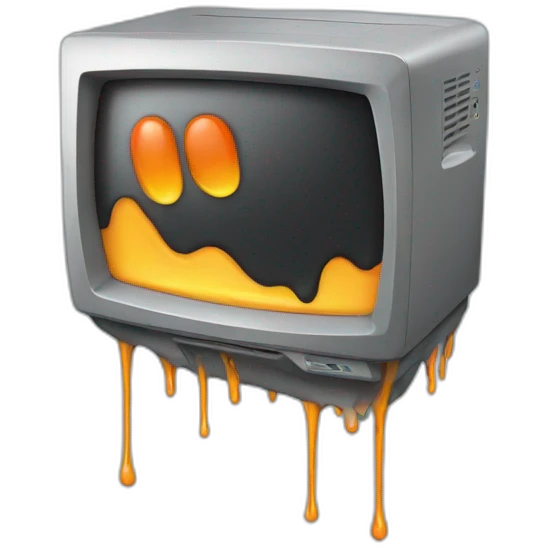 computer melting emoji