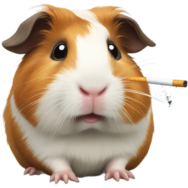 Guinea pig smoking a cigarette emoji
