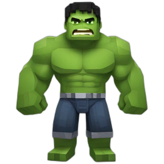 Hulk in minecraft emoji