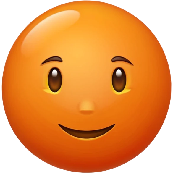 tangerine sphere emoji