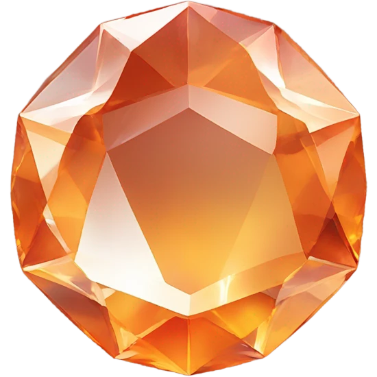 Orange crystal circle emoji