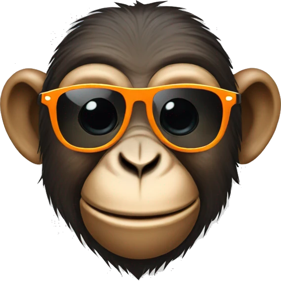 Monkey with sunglasses emoji