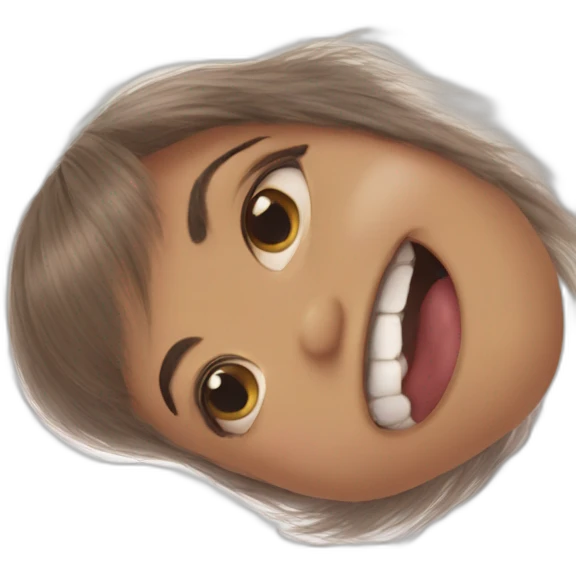 happy girl with sweet smile emoji