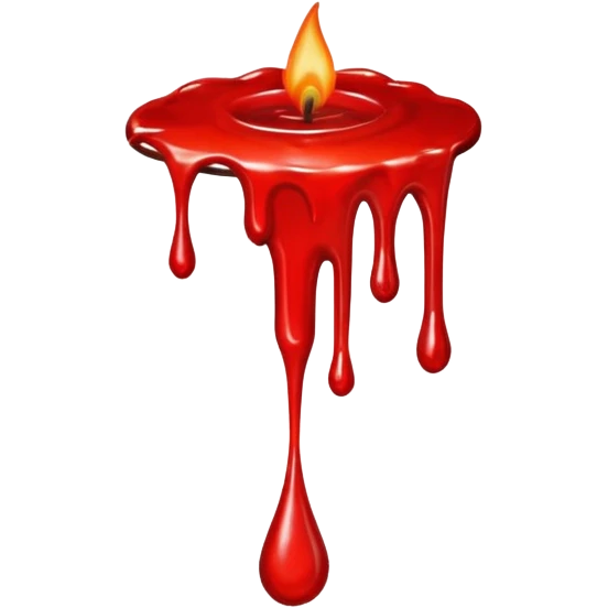 Blood-dripping wax  emoji