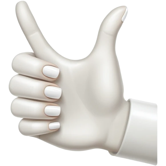 Thumbs up white nails emoji