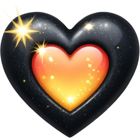 heart with black glitter emoji
