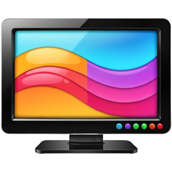 flat-screen television glowing screen emoji