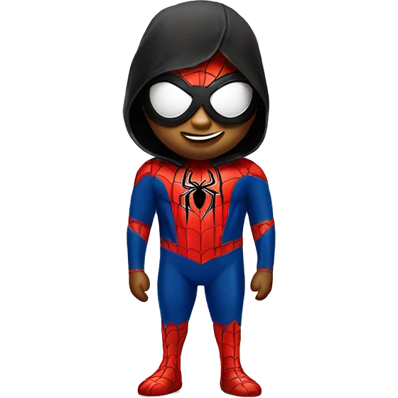 Bird in a spider-man suit emoji