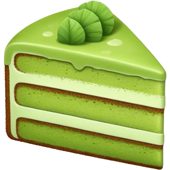 Matcha cake slice  emoji