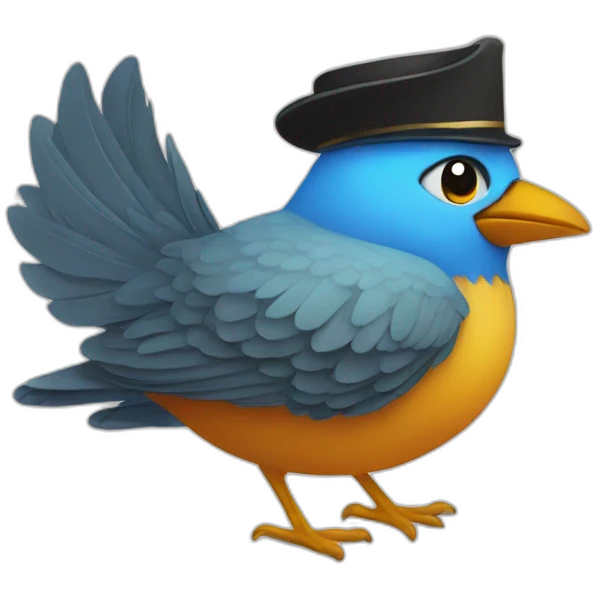 bird with wing hat emoji