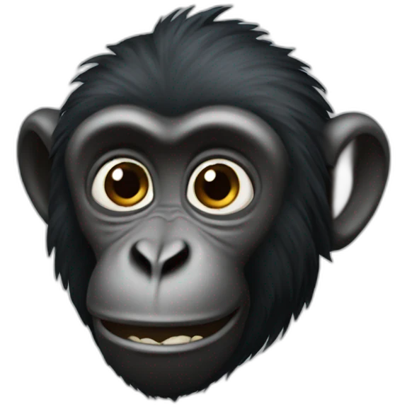A black monkey emoji