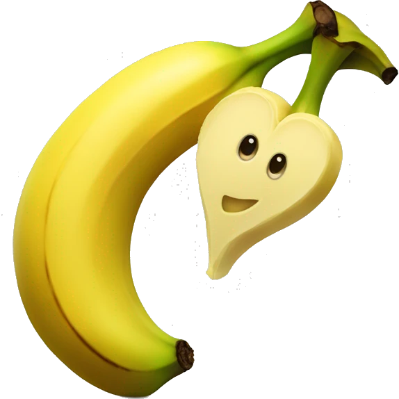 make a banana holin a heart emoji
