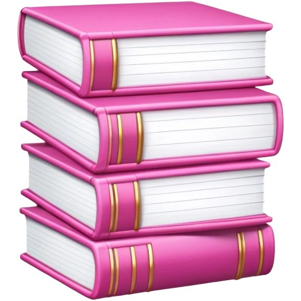 pink book stack emoji