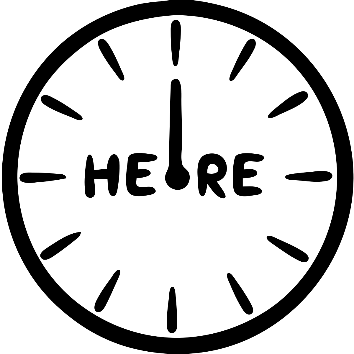 A clock icon with the text "HEURE" emoji