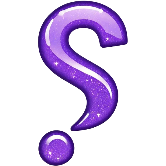 purple glitter question mark emoji