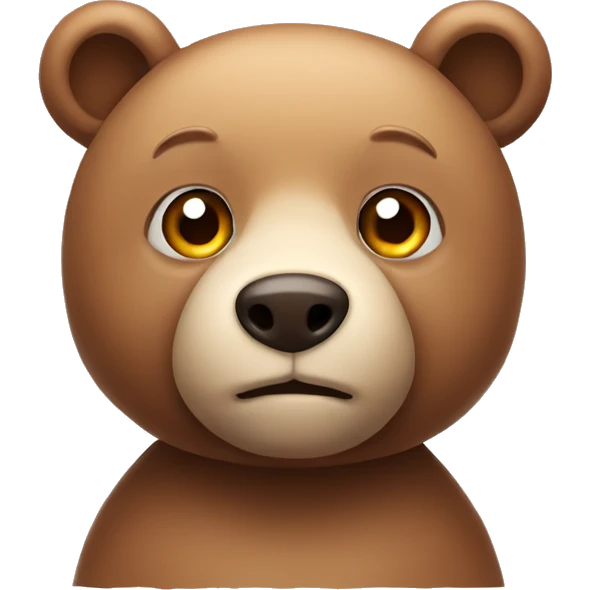 Bear with cute eyes emoji