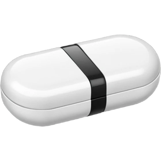 black and white pill emoji