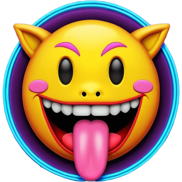 Neon sign saying GET THAT TOUNGE READY YA BASTARD emoji