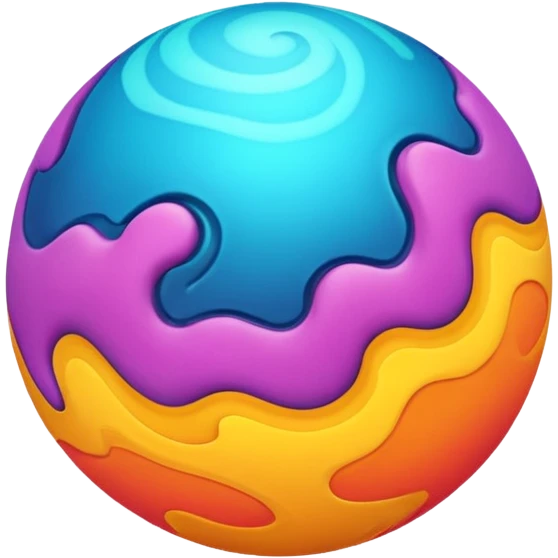 sphere globe planet, surface covered with gas emoji