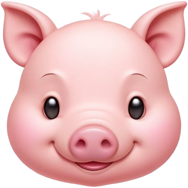 Meme-Worthy Cute Sleeping Piglet Portrait Emoji, Head resting peacefully with a contented smile, showcasing a delightfully tiny build and a luxuriously soft rosy-pink hide, eyes shut in a serene, restful nap, Simplified yet hilariously adorable features, highly detailed, glowing with a soft, drowsy light, high shine, relaxed and utterly lovable, stylized with an air of playful laziness, bright and heartwarming, soft glowing outline, capturing the essence of a comically sleepy piglet, so meme-worthy it feels like it could instantly become the next viral sensation of adorable slumber! emoji