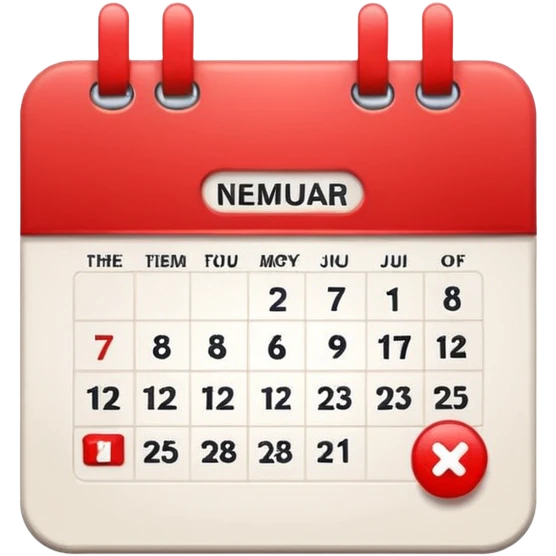 event notification icon, iPhone system icon style, calendar with notification badge, minimal, modern, app UI emoji