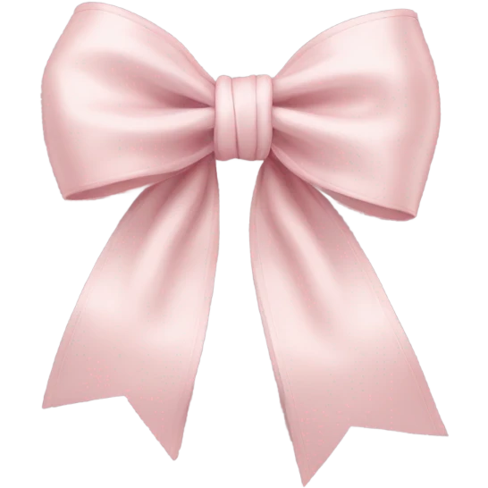 Pale pink coquette bow emoji