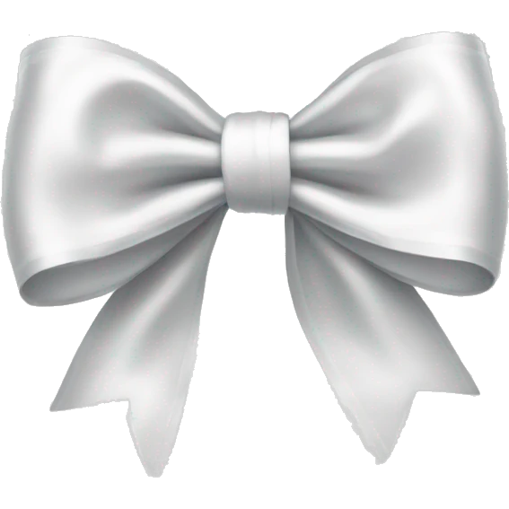 white satin bow emoji