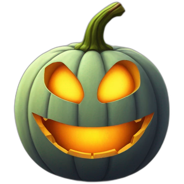 spooky pumpkin tennis ball emoji