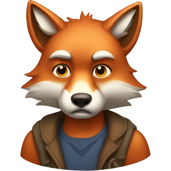 a disappointed fox emoji