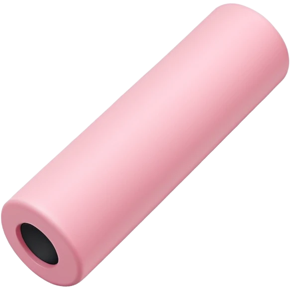 Pastel pink foam roller, minimal backdrop emoji