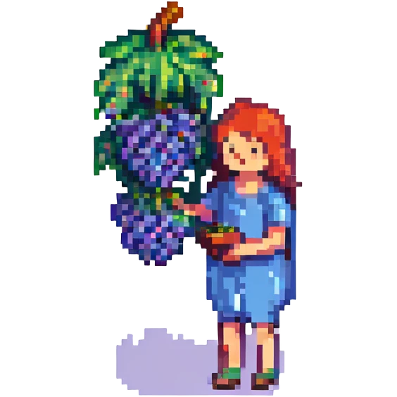 icon representing pressing in wine making process, pixel art style emoji