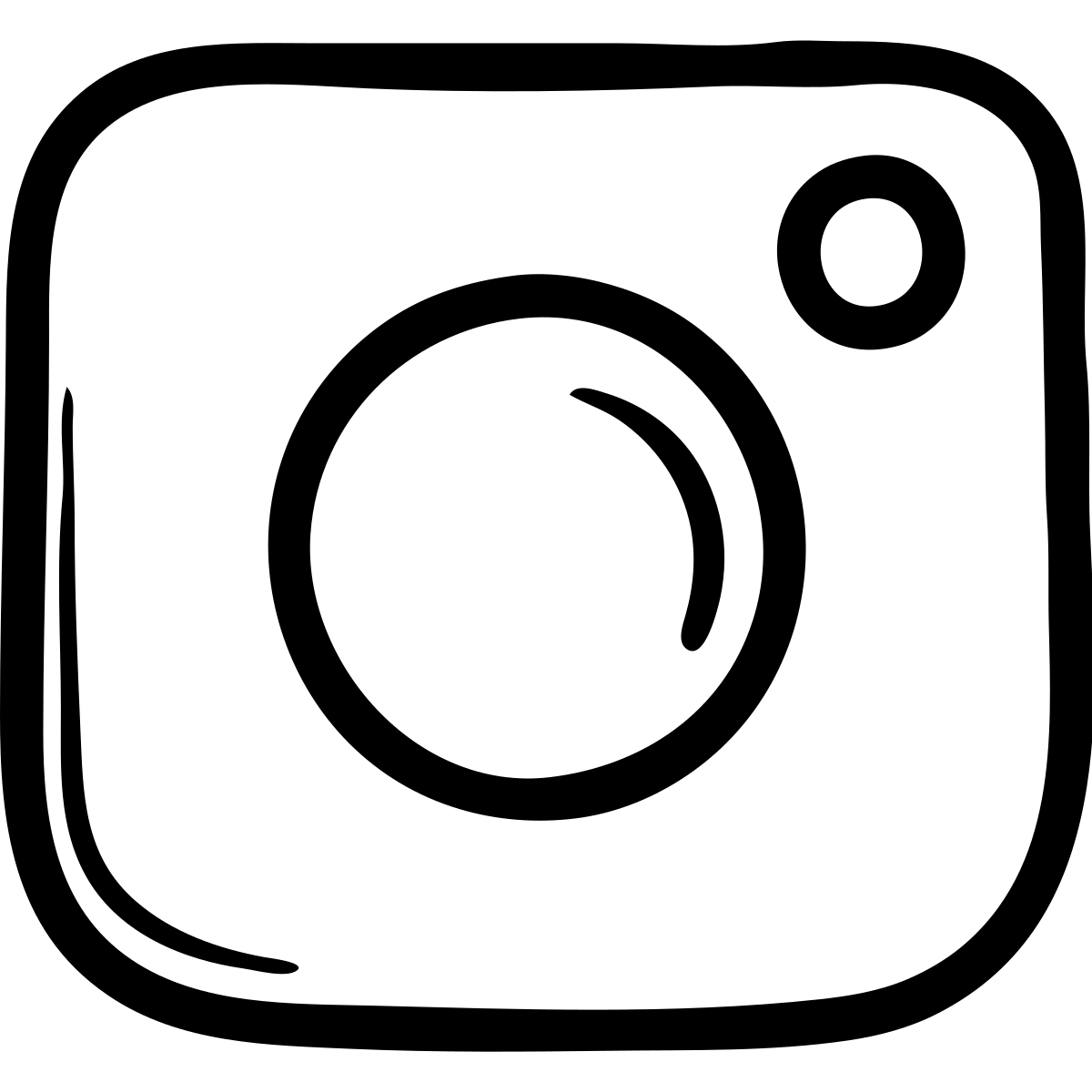 Minimalist Instagram icon, outlined, clean and modern emoji