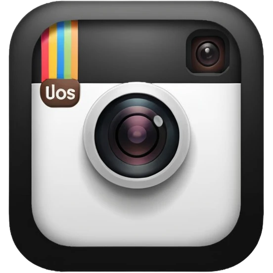 Instagram white and black emoji