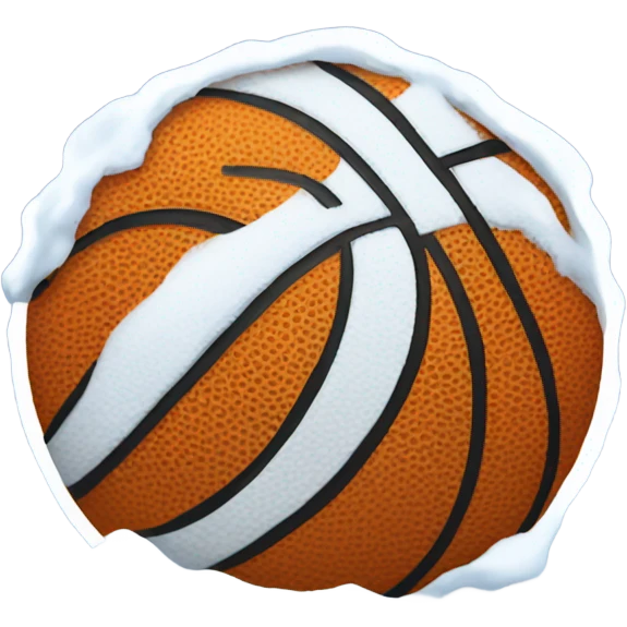 Basketball with snow emoji
